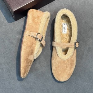 Зимние балетки Alaia F6649