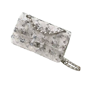 Сумка Chanel White Sequins Small Classic Flap Bag  RN2477